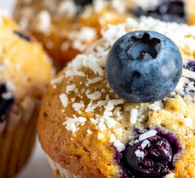 Blueberry and Coconut Pup Muffins